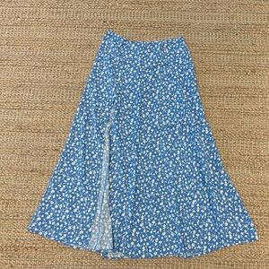 Reformation Zoe Skirt Blue floral
